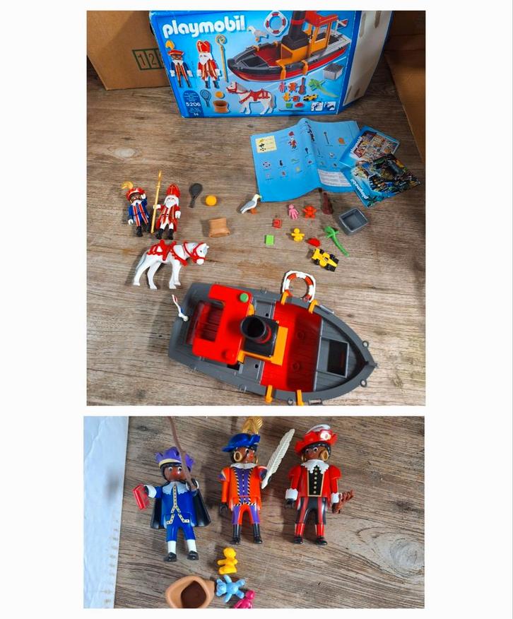 Playmobil Sinterklaasboot Compleet + Extra Pieten en Kados, Kinderen en Baby's, Speelgoed | Playmobil, Zo goed als nieuw, Ophalen of Verzenden