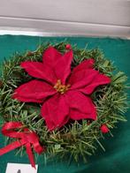 mandje met kerstroos rood [a909], Diversen, Kerst, Ophalen of Verzenden