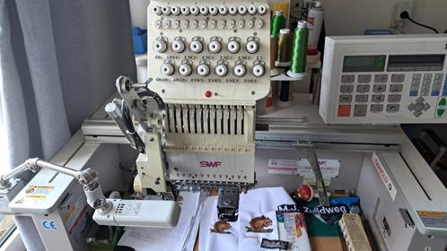 SWF 1201 professionele borduurmachine, Hobby en Vrije tijd, Borduren en Borduurmachines, Gebruikt, Borduurmachine, Machineborduren