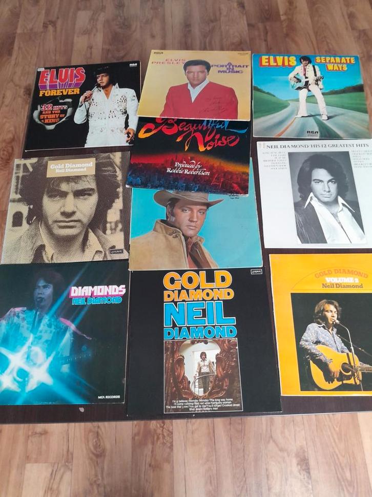 Elvis & Neil Diamond LP Collectie - 9 Stuks, Cd's en Dvd's, Vinyl | Overige Vinyl, Gebruikt, 12 inch, Ophalen