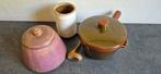 Potjes aardewerk retro brocante, Ophalen of Verzenden