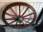 Antiek Houten Wagenwiel, Ophalen, Gebruikt