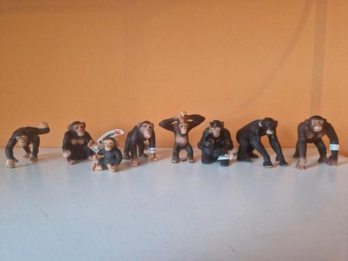 Schleich apen chimpansees, Verzamelen, Dierenverzamelingen, Zo goed als nieuw, Beeldje of Figuurtje, Wild dier, Ophalen of Verzenden