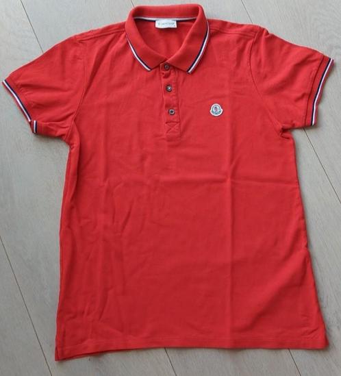 Rode polo van Moncler, maat M, Kleding | Heren, Polo's, Zo goed als nieuw, Maat 46 (S) of kleiner, Rood, Ophalen of Verzenden