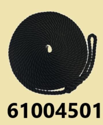 61004501 Zwart meertouw met paaloog Ø 10mm x 450 cm € 11,95 beschikbaar voor biedingen