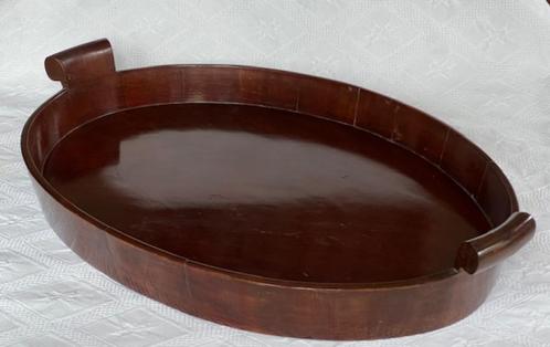 MAHONIE KUIP DIENBLAD - KUIPBLAD, Antiek en Kunst, Antiek | Woonaccessoires, Verzenden