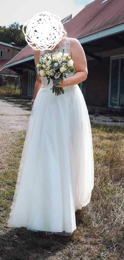 Elegante trouwjurk maat 40, Ophalen, Trouwjurk, Wit, Onbekend