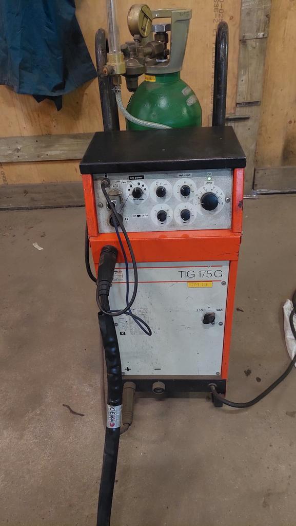 Tig lasapparaat 380V met gasfles, Doe-het-zelf en Verbouw, Gereedschap | Lasapparaten, Gebruikt, Tig, 150 tot 250 ampère, Ophalen