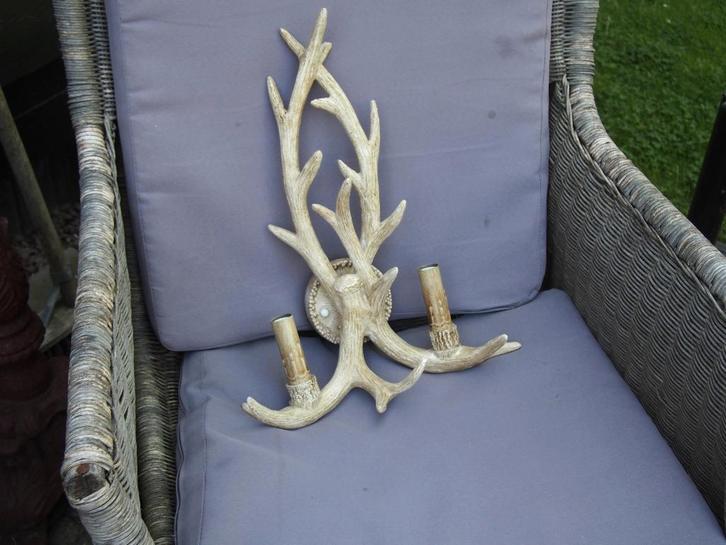 Geweienlamp/Wandlamp, Huis en Inrichting, Lampen | Wandlampen, Gebruikt, Ophalen of Verzenden