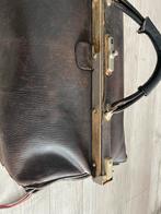 Vintage leren dokterstas, Gebruikt, Bruin, Aktetas of Boekentas, Leer