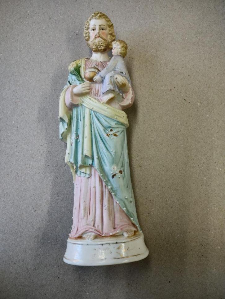 vintage religieus beeld Sint Jozef, Antiek en Kunst, Antiek | Religie, Ophalen