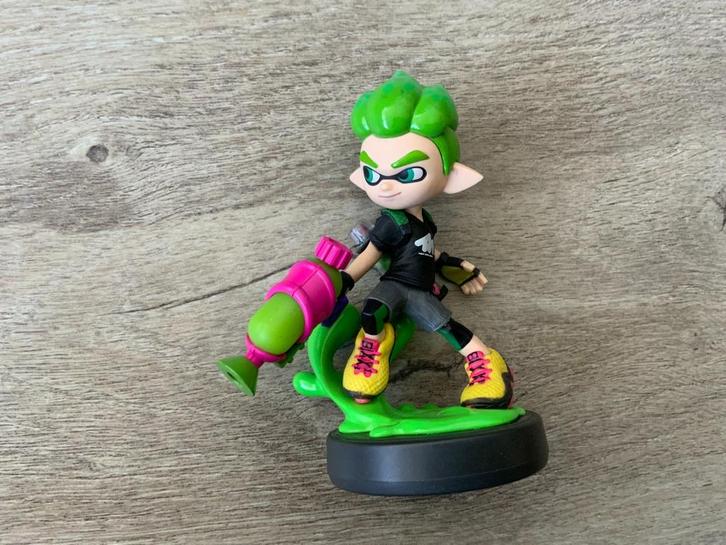Nintendo Amiibo Inkling Boy Groen Green - Splatoon series, Spelcomputers en Games, Games | Nintendo Switch, Zo goed als nieuw