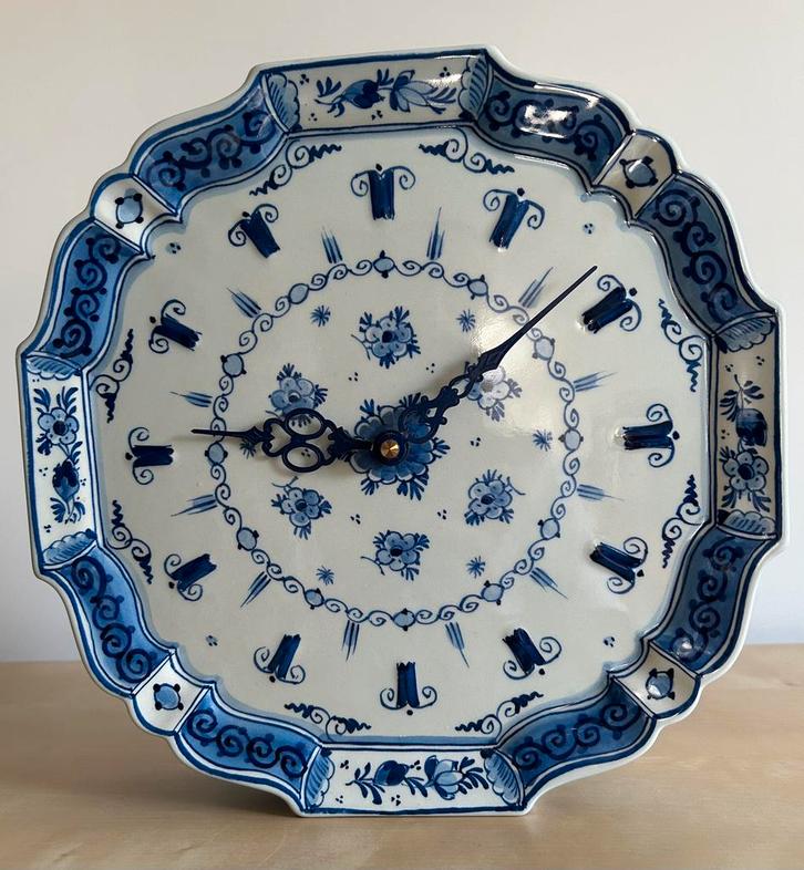 Porceleyne Fles Delft keukenklok Delftsblauw klok 1963, Antiek en Kunst, Antiek | Keramiek en Aardewerk, Verzenden