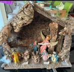 Vintage Kerststal hout, kompleet + Engel . Made in Italy, Diversen, Gebruikt, Ophalen of Verzenden