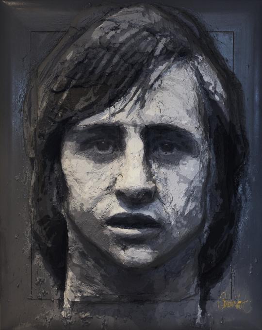 Johan Cruijff 3D Uniek Masterpiece door Peter Donkersloot, Antiek en Kunst, Kunst | Schilderijen | Klassiek, Ophalen of Verzenden