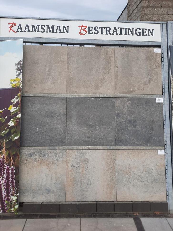 Tuintegel 60x60x4 in 6 kleuren, Tuin en Terras, Tegels en Klinkers, Nieuw, Terrastegels, Beton, Ophalen