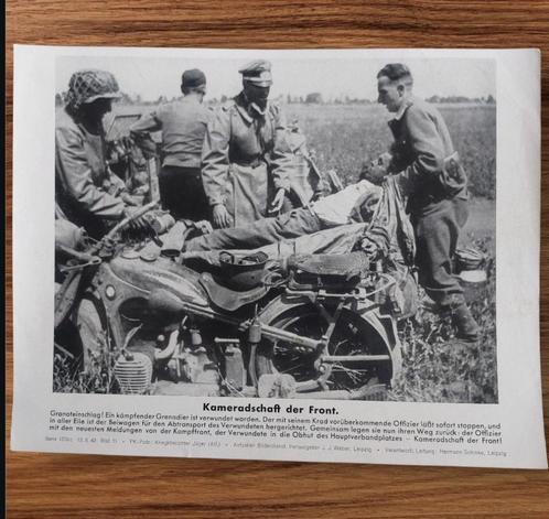 Duitse WO2 Kameradschaf der Front Kriegsberichter foto, Verzamelen, Militaria | Tweede Wereldoorlog, Landmacht, Foto of Poster
