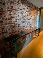 Biertafel bankjes inklapbare bank houtenbank, Ophalen, Zo goed als nieuw, Inklapbaar, Rechthoekig