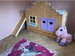 Huisbed stapelbed, Ophalen, 85 tot 100 cm, Zo goed als nieuw, Hoogslaper of Stapelbed