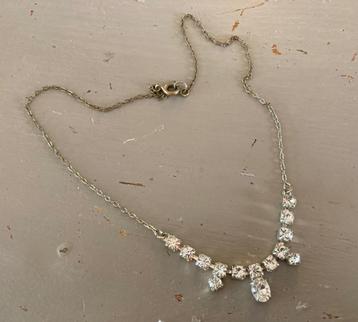 Vintage rhinestones strass ketting costume Jewelry collier beschikbaar voor biedingen