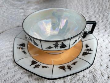 Czechoslovakia Union kop schotel porselein jaren 30 vintage beschikbaar voor biedingen