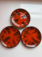 3 handgemaakte gebaksbordjes, Huis en Inrichting, Keuken | Servies, Ophalen of Verzenden, Zo goed als nieuw, Bord(en), Overige stijlen