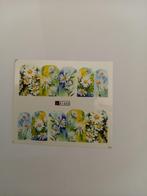Velletje nagel water decals stickers A1655 bloemetjes wit, Verzenden, Wit, Nieuw, Handen en Nagels