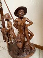 Balinese indonesische vissers, Antiek en Kunst, Kunst | Beelden en Houtsnijwerken, Ophalen
