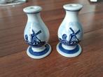 Stel Delfts blauwe lampvoetjes molen ca. 10,5 cm hoog, Antiek en Kunst, Ophalen of Verzenden