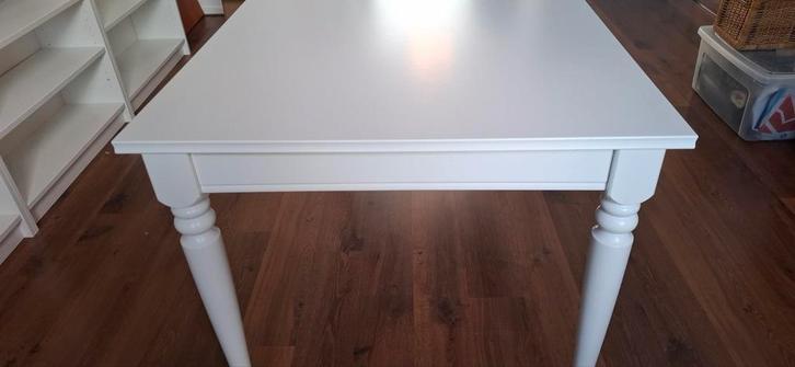 INGATORP Uitschuifbare Eettafel - Wit, Huis en Inrichting, Tafels | Eettafels, 50 tot 100 cm, Rechthoekig, Ophalen of Verzenden