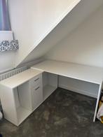 Wit Bureau Leen Bakker, Huis en Inrichting, Bureaus, Ophalen, Gebruikt, Bureau