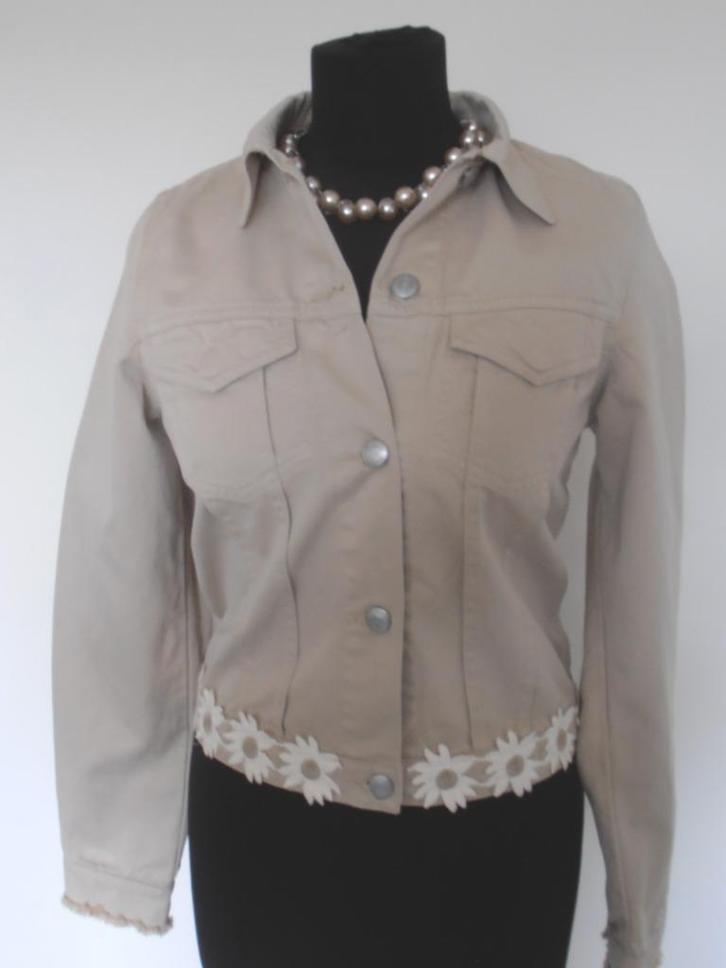 River Woods - prachtig beige zomer  jasje - 38, Kleding | Dames, Jasjes, Kostuums en Pakken, Zo goed als nieuw, Jasje, Maat 38/40 (M)