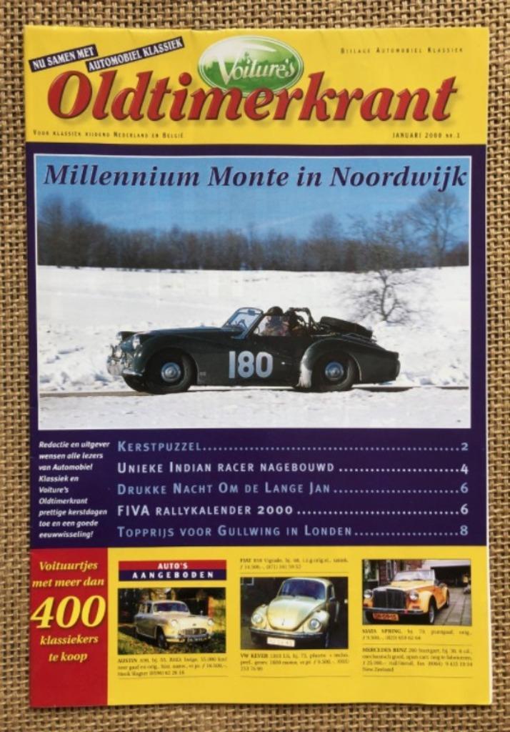 Oldtimer Krant: Indian board-tracker 1908 replica, Boeken, Auto's | Folders en Tijdschriften, Zo goed als nieuw, Algemeen, Ophalen of Verzenden