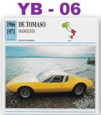 Yb06 autokaart de tomaso mangusta ( 1966 - 1971 ), Ophalen of Verzenden, Zo goed als nieuw, Auto's
