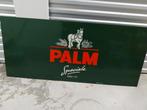 Groot emaille bord Palm Bier, Ophalen, Gebruikt, Reclamebord, Plaat of Schild, Palm