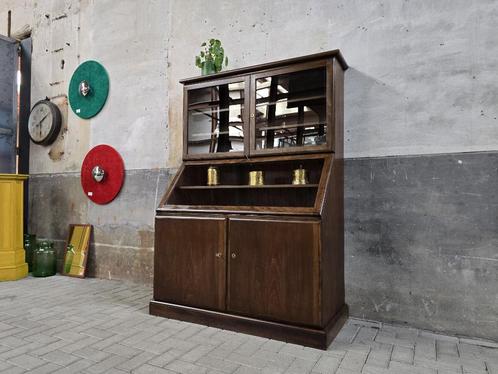 Jaren 50 Museum Vitrinekast | Vintage Vitrine Kast Duits, Huis en Inrichting, Kasten | Vitrinekasten, Gebruikt, 150 tot 200 cm