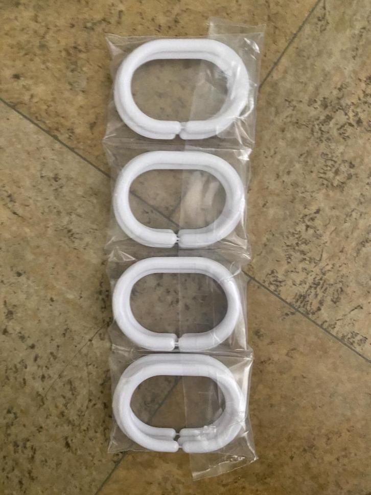 Douchegordijn ringen nieuw in verpakking plastic, Huis en Inrichting, Badkamer | Badtextiel en Accessoires, Nieuw, Overige typen