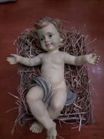 Kindje Jezus in kribbe - Gips 22cm , onbeschadigd, Antiek en Kunst, Ophalen of Verzenden