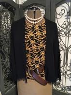 ITALIA BY VERSACE’ PRACHTIG DAMESSHIRT/-TRUITJE MAAT L NIEUW, Verzenden, Zwart, ITALIA BY VERSACE, Maat 42/44 (L)