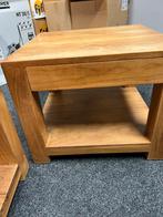 Teak Salon Tafels (2) - Opknapper, Huis en Inrichting, Tafels | Bijzettafels, Gebruikt, Vierkant, 55 tot 75 cm, Hout