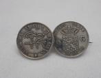 Zilveren antiek munt broche Nederl. Indie nr.678, Sieraden, Tassen en Uiterlijk, Broches, Minder dan 4 cm, Zo goed als nieuw, Zilver