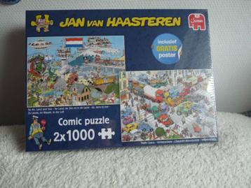 Jan van Haasteren Traffic Chaos &TBD legpuzzel set  2 x 1000