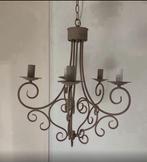 Leuke kroonluchter.   (rieten kapjes verkocht), Huis en Inrichting, Lampen | Kroonluchters, Ophalen of Verzenden, Zo goed als nieuw