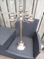 Zilveren 5-arms Kandelaar - 75cm Hoog, Ophalen of Verzenden, Zilver