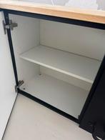 Hoekkast - Stevig Hangend of staand Zwart en Eiken blad, Antiek en Kunst, Ophalen