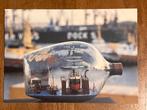 Engels stoomschip Mary in een fles., Verzamelen, Ophalen of Verzenden, Zeilboot, Kaart, Foto of Prent