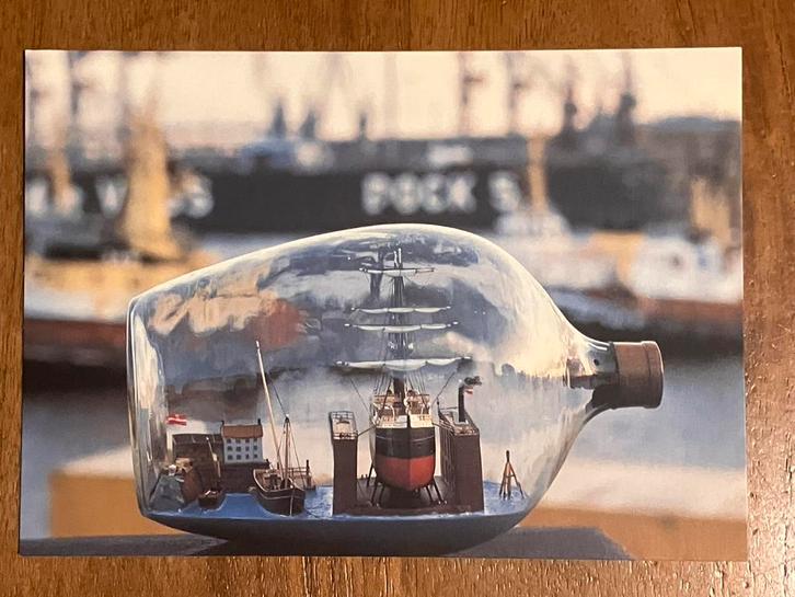 Engels stoomschip Mary in een fles., Verzamelen, Scheepvaart, Kaart, Foto of Prent, Zeilboot, Ophalen of Verzenden
