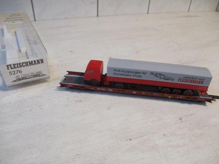 Fleischmann Rollende Landstrasse Wagen no 5276, Hobby en Vrije tijd, Modeltreinen | H0, Zo goed als nieuw, Wagon, Gelijkstroom
