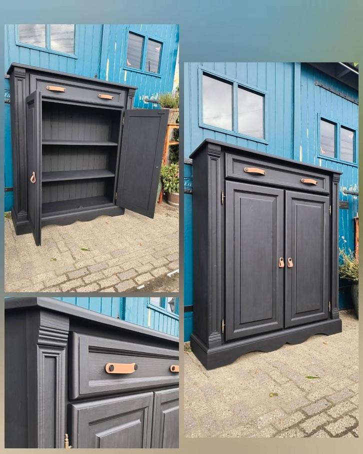 Strakke stoere mat zwarte kast, Kinderen en Baby's, Kinderkamer | Commodes en Kasten, Nieuw, Kast, 105 cm of meer, 100 cm of meer