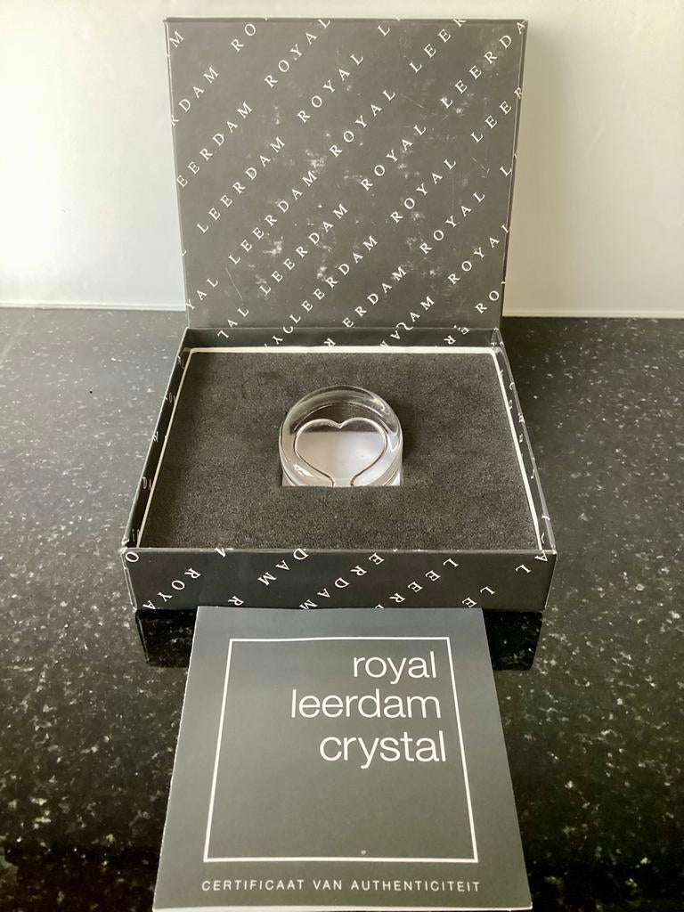 Royal Leerdam, presse-papier, glazen hart., Ophalen of Verzenden